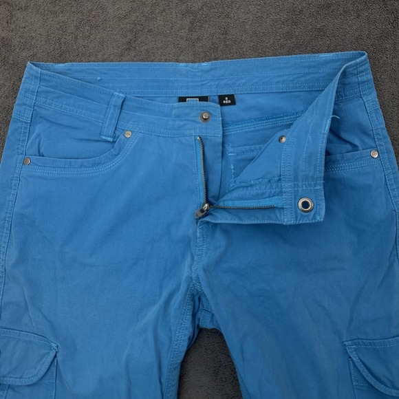 KUHL Splash Roll-Up Women's blue Cargo Hiking Pants Vintage Patina Dye Size 8R - Picture 3 of 13